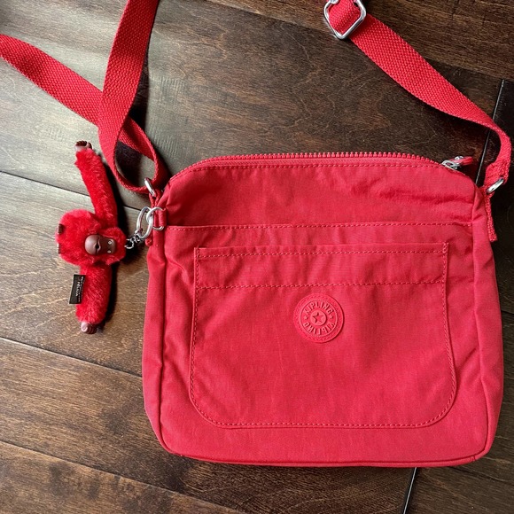 Kipling Sebastian Crossbody Bag in Signature Red Nylon OS - Picture 4 of 16